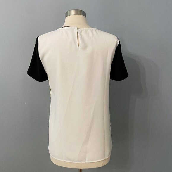 Ivanka Trump Floral Blouse Size Small Short Sleeves - Picture 6 of 8